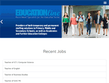 Tablet Screenshot of educationlinerecruitment.co.uk